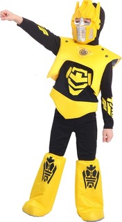Карнавальный костюм Батик Робот, цв. желтый; черный р.128