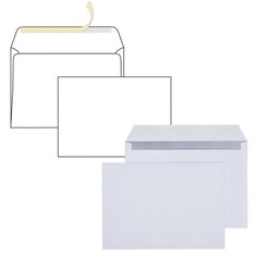 Конверты С4 229х324 мм отрывная полоса белые 90 г/м2 250 шт внутренняя запечатка КУРТ
