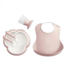 Набор для кормления Babybjorn (тарелка, ложка, вилка, кружка, нагрудник) нежно-розовый BabybjÖrn
