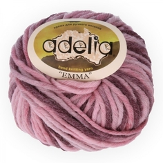 Пряжа ADELIA EMMA цвет 06 розово-бордовый 10 мотков