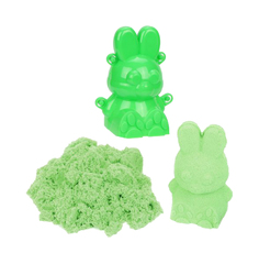 Кинетический песок 0,5 кг, цвет Зеленый, 3D формочка Color Puppy