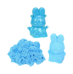 Кинетический песок 0,5 кг, цвет Синий, 3D формочка Color Puppy