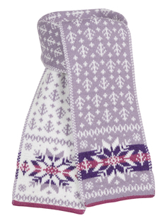 Шарф детский Scandica, 071SCA0Q7-5G7G, белый/светло-сиреневый, One Size