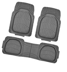 Коврик салона SKYWAY Rain-6 3пр. Ванночка Полиуретановый Серый (п:76*54см;з:141*47см)