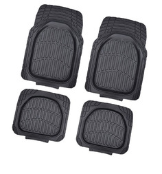 Коврик салона SKYWAY Rain-6 4пр. Ванночка Полиуретановый Черный (п:76*54см;з:51*46;5см)