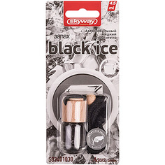Ароматизатор подвесной бутылочка с деревянной крышкой SKYWAY Aqua.series 4,5 мл Black ice