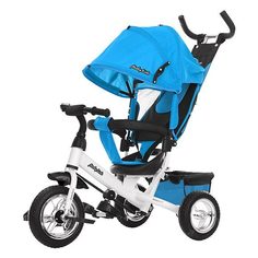 Велосипед трехколесный Comfort голубой 641221 Moby Kids