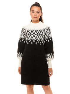 Повседневное платье женское Scandica Zigzag черное 46