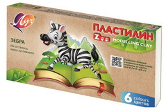 Пластилин Zoo, 6 цветов Луч