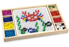 Мозаика и игра с кубиками и фишками Viga