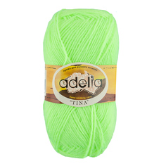 Пряжа ADELIA TINA цвет 171 неон.желтый 5 мотков