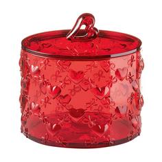Контейнер с крышкой Love малый красный, Guzzini
