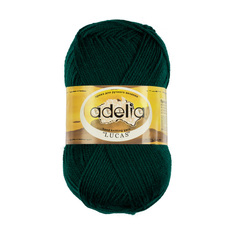 Пряжа Adelia Lucas, 70% шерсть, 30% акрил, 5*100 г, 218 м+-10 м, №20, темно-зеленый
