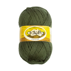 Пряжа Adelia Lucas, 70% шерсть, 30% акрил, 5*100 г, 218 м+-10 м, №32, хаки