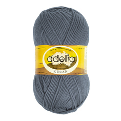 Пряжа Adelia Lucas, 70% шерсть, 30% акрил, 5*100 г, 218 м+-10 м, №18, серый