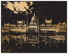 Гравюра Hobbius Будапешт GHK-13 20x25,5 см