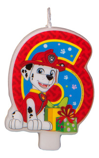 Свеча-цифра Paw Patrol № 6 31358