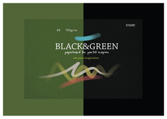 Альбом для рисования пастелью Kroyter Black and Green А3 760 г/м 10 листов