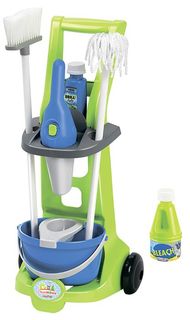 Детская тележка для уборки Ecoiffier с пылесосом и шваброй