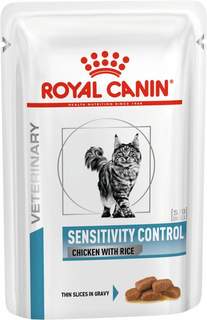 Влажный корм для кошек ROYAL CANIN Sensitivity Control, цыпленок, рис, 12шт по 85г