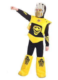 Карнавальный костюм Батик Робот, цв. желтый; черный р.116