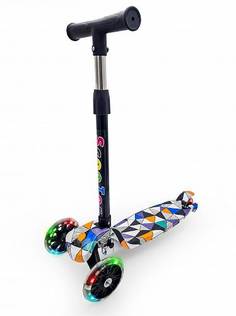 Самокат детский Funky Toys 3-х колесный с регулируемой ручкой свет 72см S+S 200846413