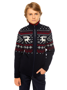 Кардиган детский Scandica, 730-2ZR-04-25-TB, темно-синий, 140-146