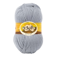 Пряжа Adelia Lucas, 70% шерсть, 30% акрил, 5*100 г, 218 м+-10 м, №17, светло-серый