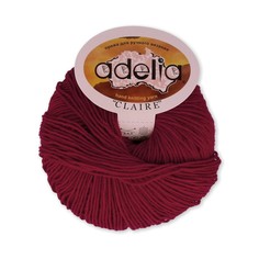 Пряжа Adelia Claire, 50% шерсть, 50% акрил, 10*50 г, 138 м+-5 м, №223, темно-красный