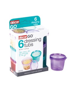 Набор пищевых контейнеров для соусов PREMIUM GO 35мл 6шт Decor