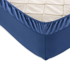 Простыня на резинке Текс-Дизайн трикотажная, Индиго, 160 х 200