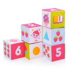 Мякиши Мягкие кубики малышарики учим формы цвет и счет Мякиши Р92435