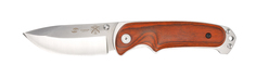 Нож Stinger, 91 мм, рукоять: сталь/дерево, серебр.-корич., картонная коробка