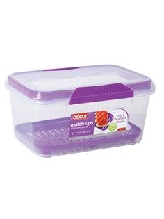 Контейнер пищевой PREMIUM MATCH-UPS CLIPS со съемной решеткой прямоугольный DECOR