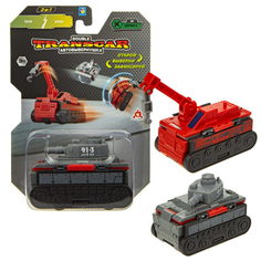 Игровой набор 1Toy Transcar Double, Танк-Кран, 8 см