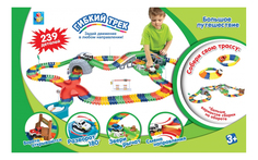 Гибкий трек 1Toy Большое путешествие 239 деталей, пещера, перекресток, машины Т59347