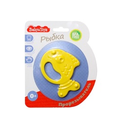 Прорезыватель Baby Toys "Рыбка" (жёлтый) Десятое королевство