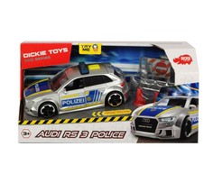 Dickie Toys Фрикционная полицейская машинка - Audi RS3, 15 см, свет, звук аксессуары