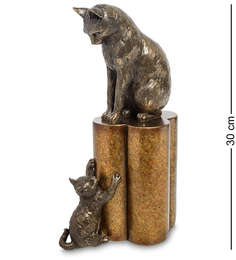 Статуэтка "Кошка с котенком - воспитание" Veronese