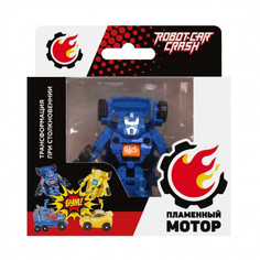 Трансформер Робот-машина Краш, цвет: синий Пламенный мотор