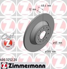 Тормозной диск ZIMMERMANN 600.3252.20