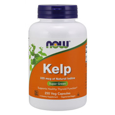 NOW Kelp 325 мкг (250 капсул) - Келп, бурая водоросль - природный источник йода