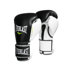 Перчатки тренировочные Everlast Powerlock 12oz черные/белые/зеленые