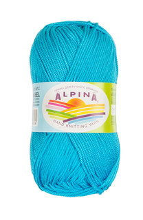Пряжа ALPINA ANABEL цвет 402 яр.голубой 10 мотков