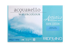 Блок для акварели "Artistico Traditional White", фин, 30,5x45,5 см, 25 листов Fabriano