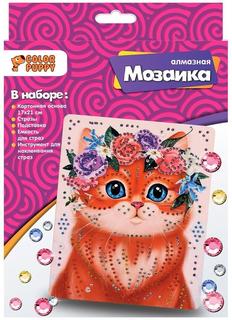 Алмазная мозаика Color Puppy Кошечка в цветочках