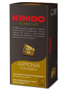 Капсулы Kimbo NC Armonia 100% arabica для кофемашин Nespresso 10 капсул