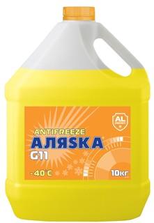 Антифриз Аляска -40 G11 жёлтый 10кг Alyaska