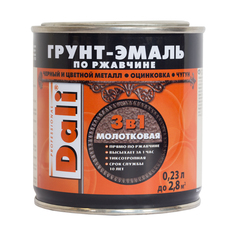 Грунт-эмаль по ржавчине Dali 3 в 1, молотковая, 0,23 л, медная