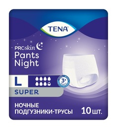 Подгузники-трусы ночные TENA Pants Night Super L (ТЕНА Пантс Найт Супер) 10 шт.